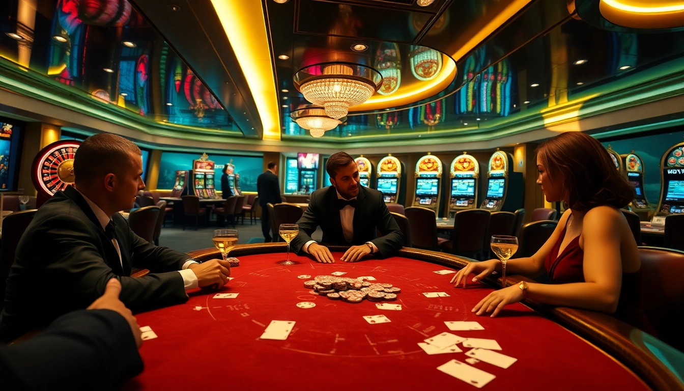 Experience the thrill of betting on the XX88 Boats with upscale poker tables and lively players, immersed in the casino ambiance.