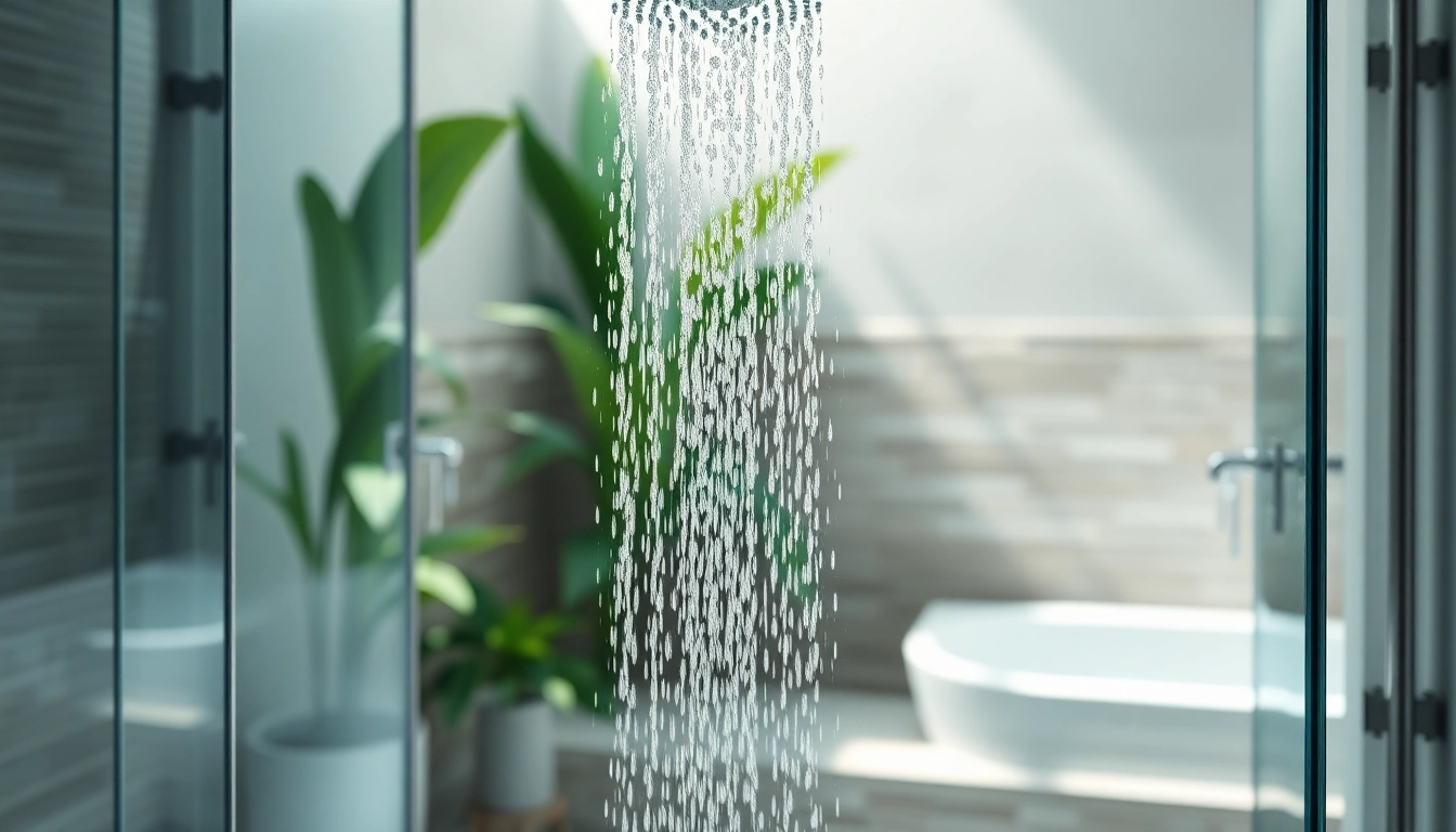 Experience elegant showers in a luxurious bathroom setting with a modern design.
