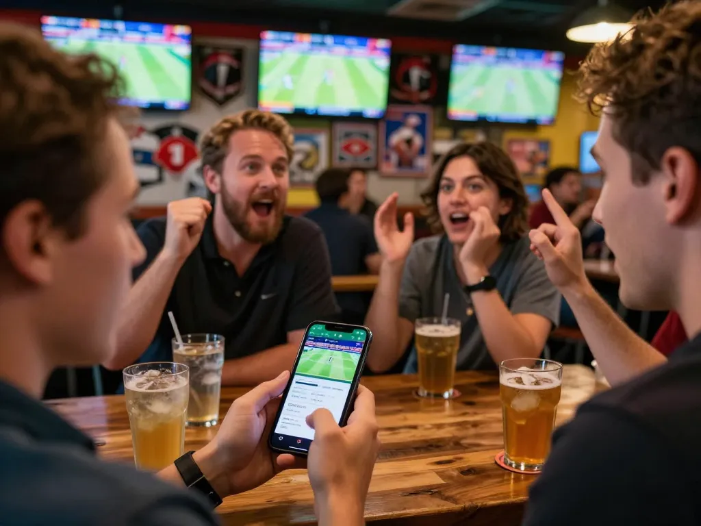 Engaging moment of users placing bets on the bong da lu app during live sports events