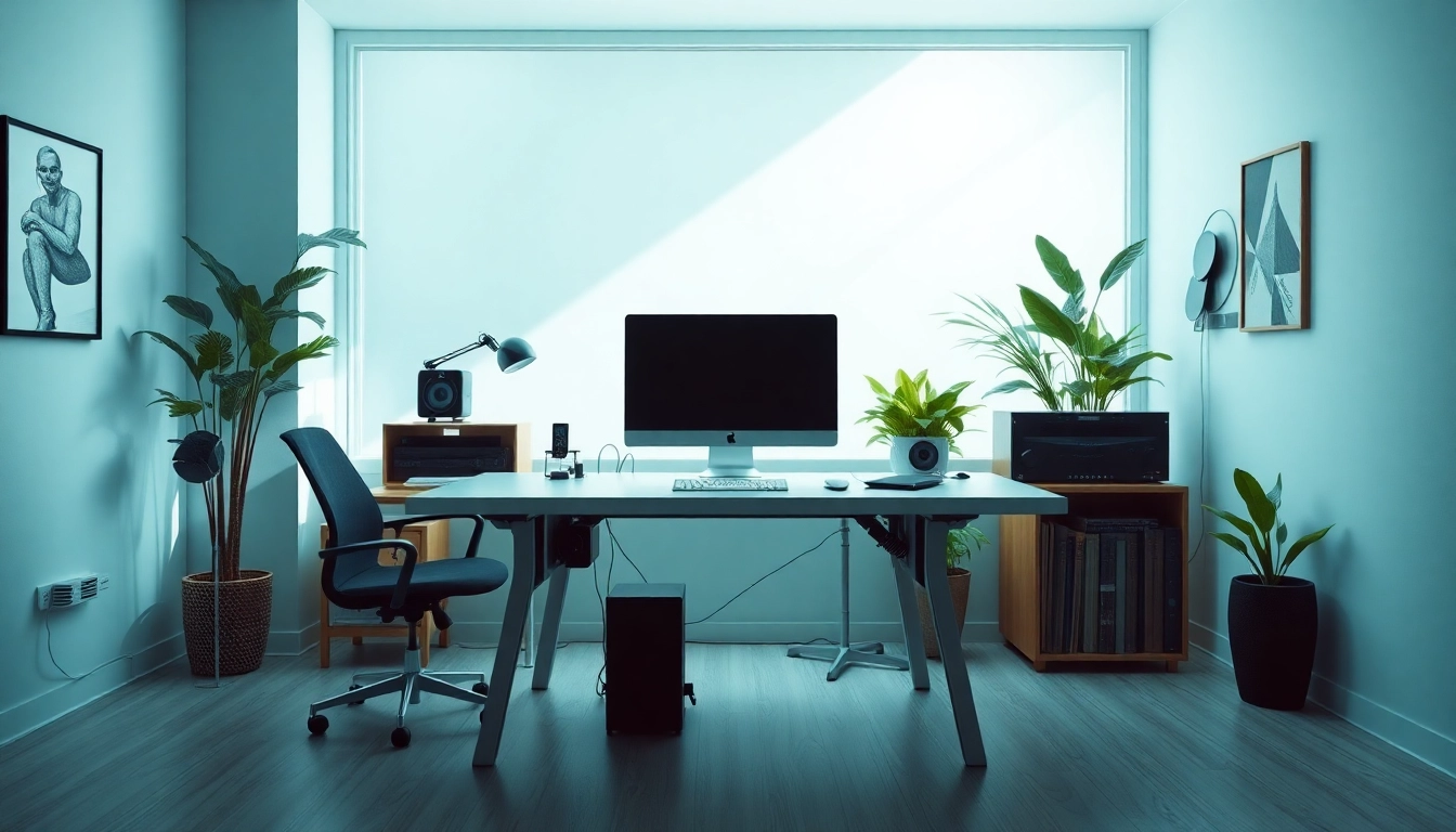 Brightet's innovative workspace with modern tools promoting productivity and creativity.