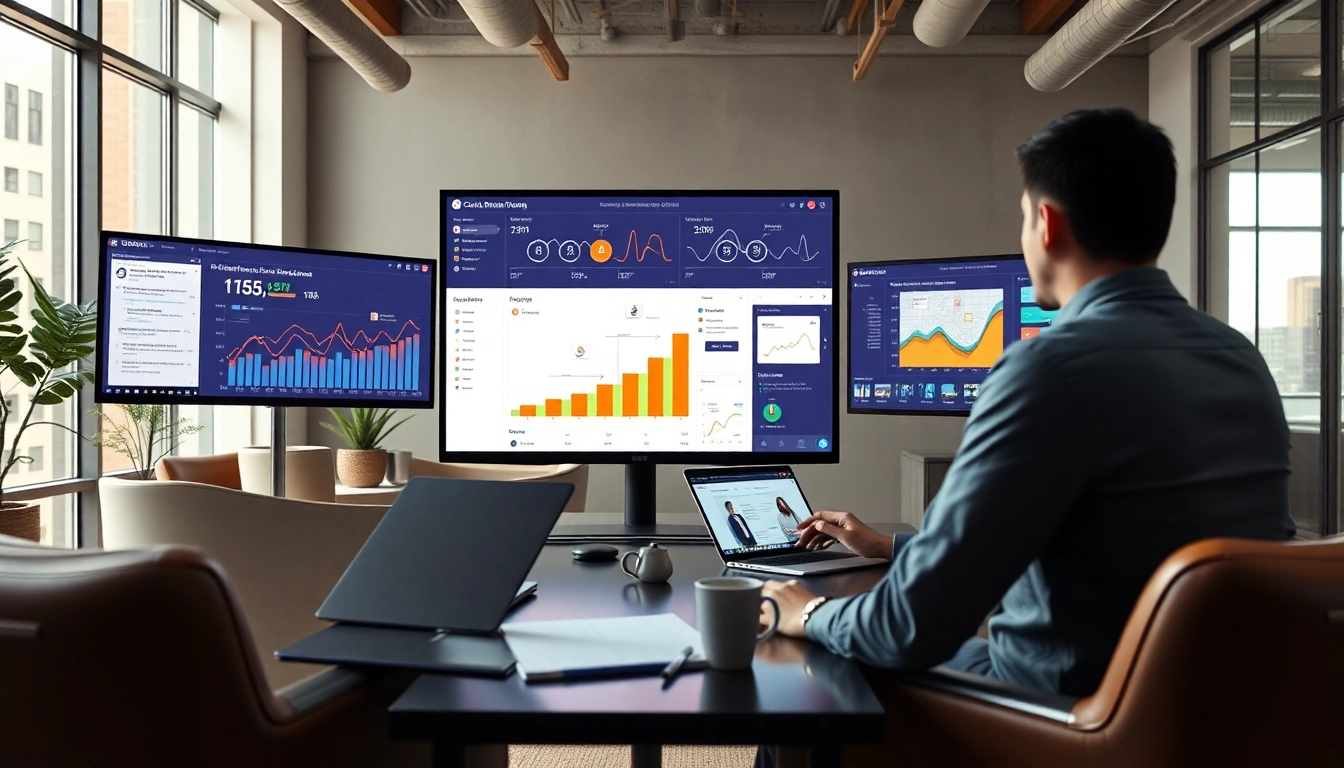 Klynt interface showcasing vibrant charts and tools in a modern workspace.