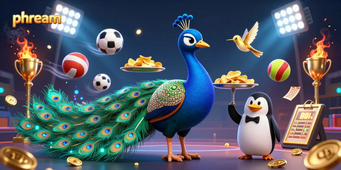 Experience the excitement of phdream with a vibrant 3D casino scene featuring dynamic sports elements.