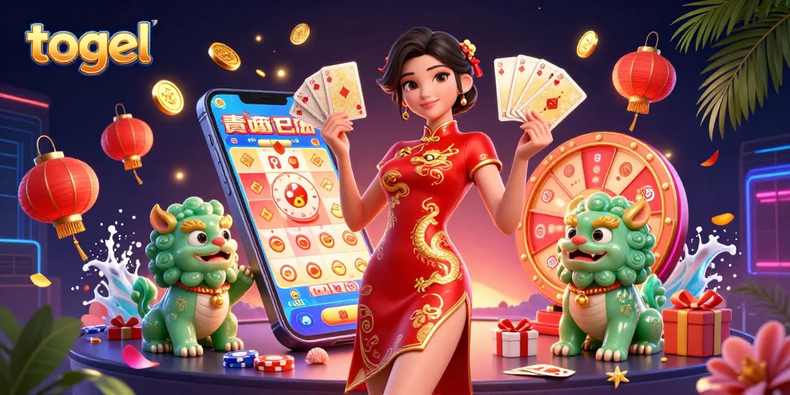 Experience thrilling togel gameplay with immersive 3D illustration showcasing vibrant casino elements.