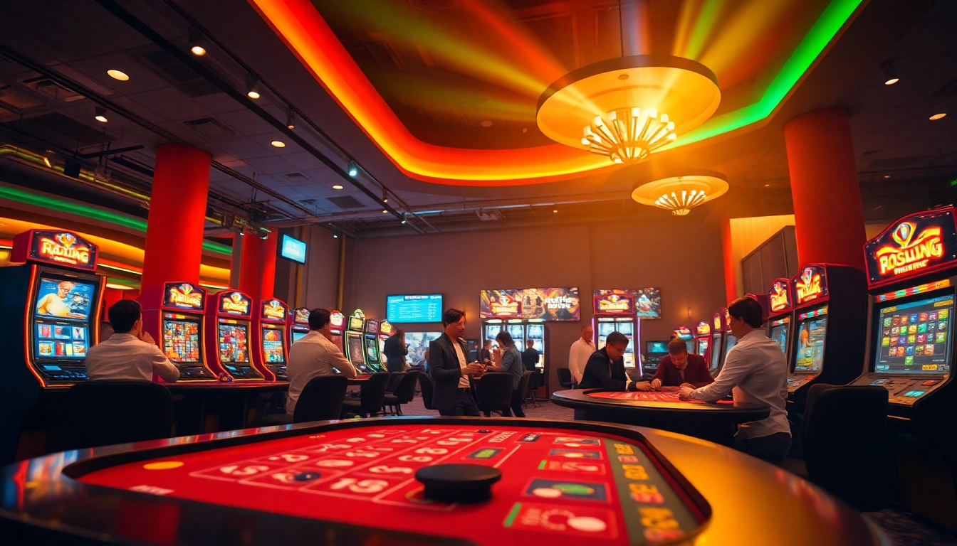 Experience the thrill of online gambling at https://f8betink.io/ with vibrant gaming scenes and digital excitement.