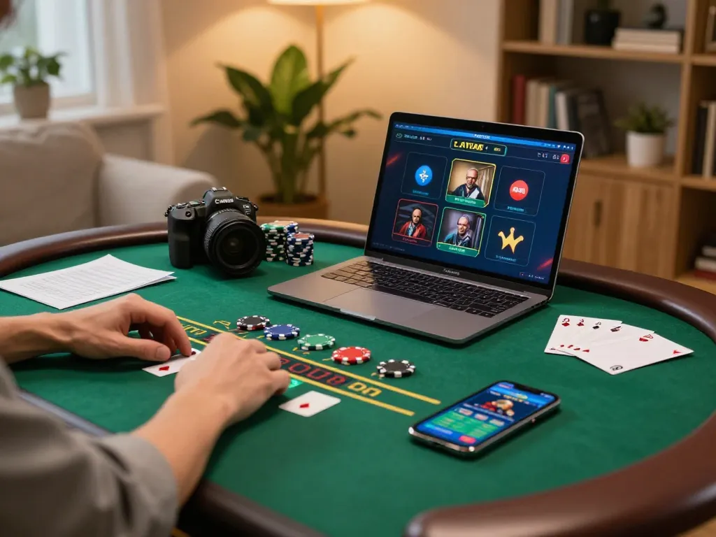 Experience open88 online gaming with live dealer blackjack in a cozy home setup