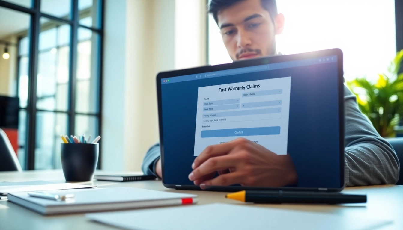 Streamlined process for fast warranty claims in a modern office setup.