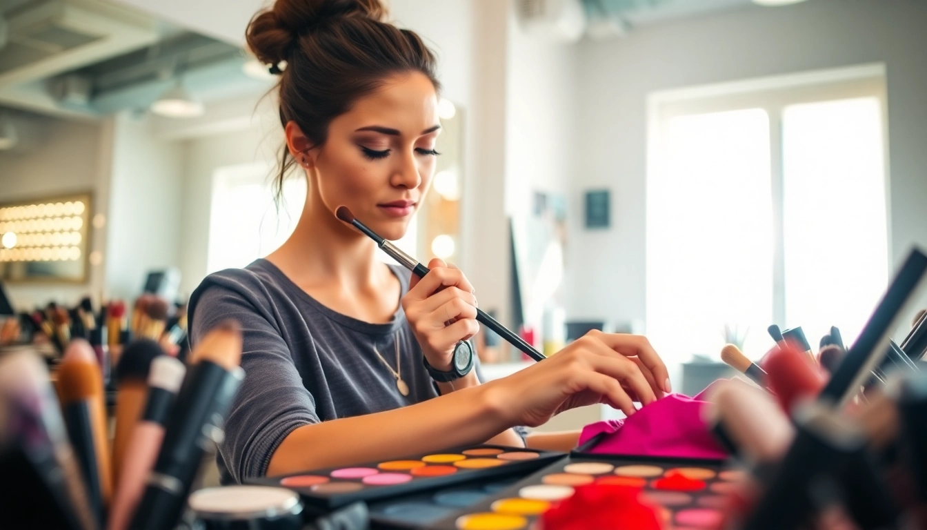 Explore diverse makeup courses with a professional artist in an inspiring studio.