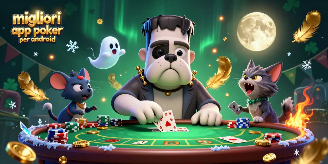 Scopri le migliori app poker per android mentre giochi con un bulldog mostruoso che distribuisce carte.