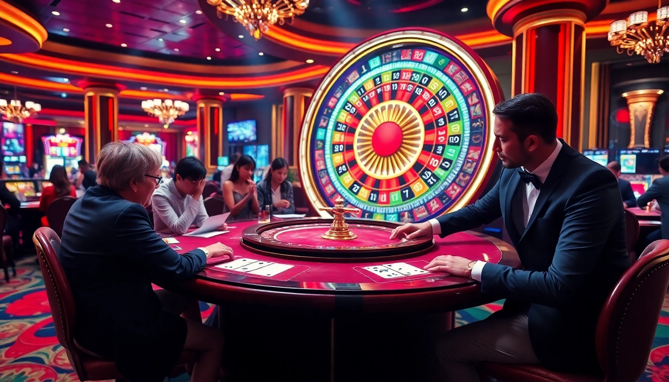 Toto togel players placing bets at a luxurious casino table, highlighting excitement and responsible gaming.