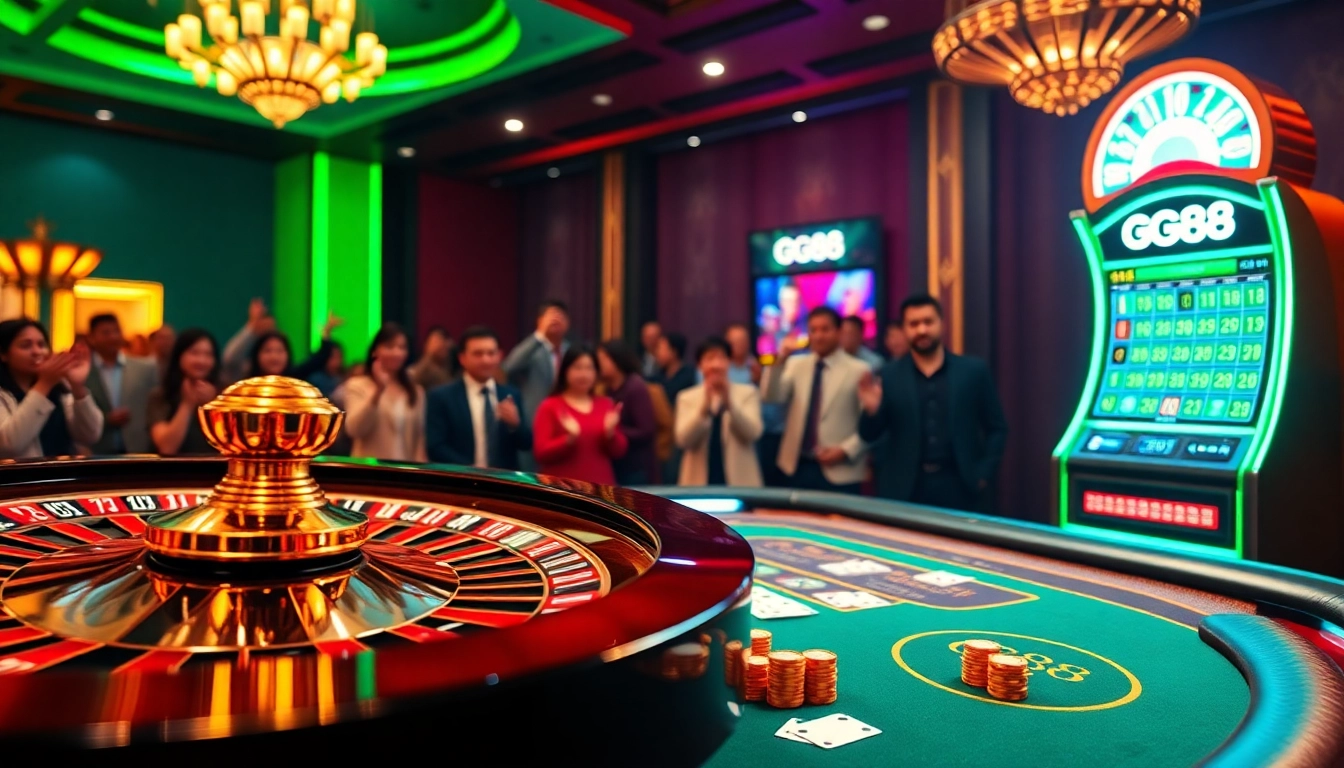 Experience thrilling gambling on GG88 with vibrant casino tables and engaging online interfaces.