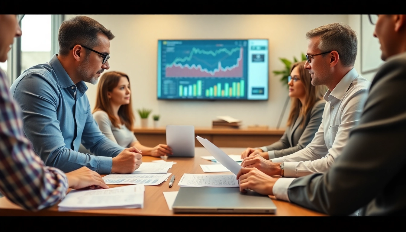 www.cambioml.com financial advisor discussing investment strategies with clients.