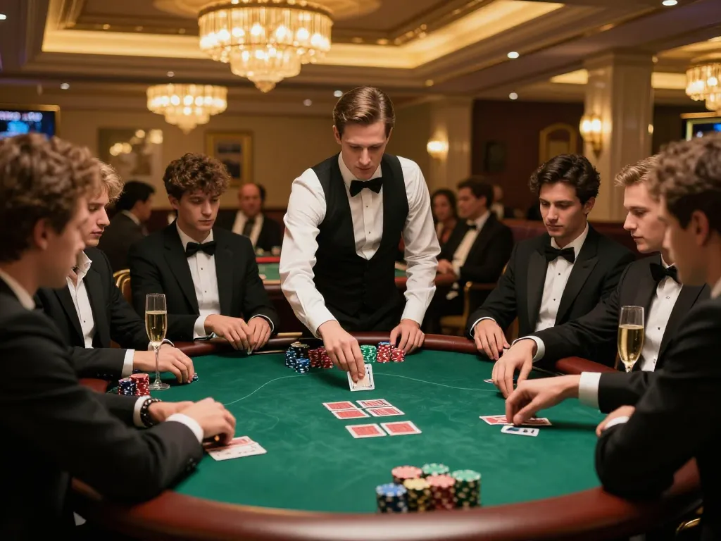 Experience strategic gameplay at VIP poker tables, showcasing intense focus and luxury with vipwin.