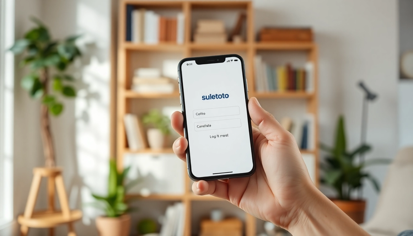 Masukkan informasi untuk suletoto login di aplikasi seluler dalam suasana rumah yang nyaman.