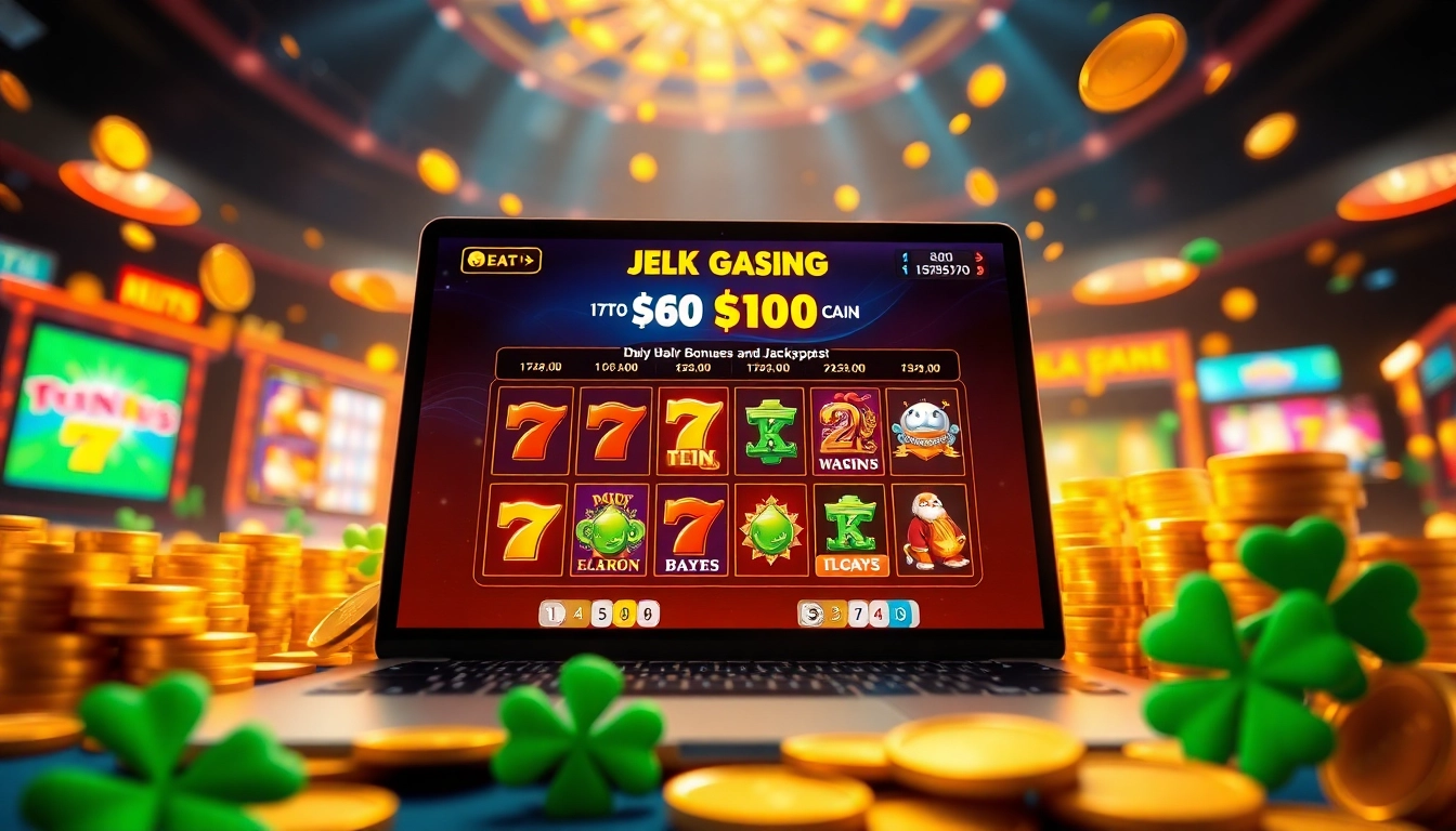Exciting slot gaming experience with aman788 showcasing jackpots and bonuses.