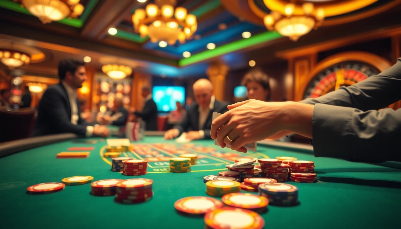 Experience the thrill of 8win malaysia with an engaging casino tabletop scene.