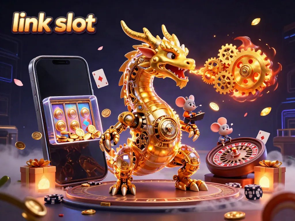 Link slot menampilkan naga emas mekanis bermain mesin slot dengan fitur slot yang menguntungkan.