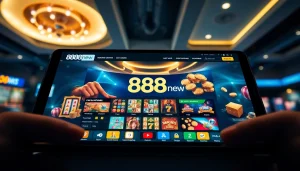 Engaging online gaming experience with 888new interface showcasing casino games.