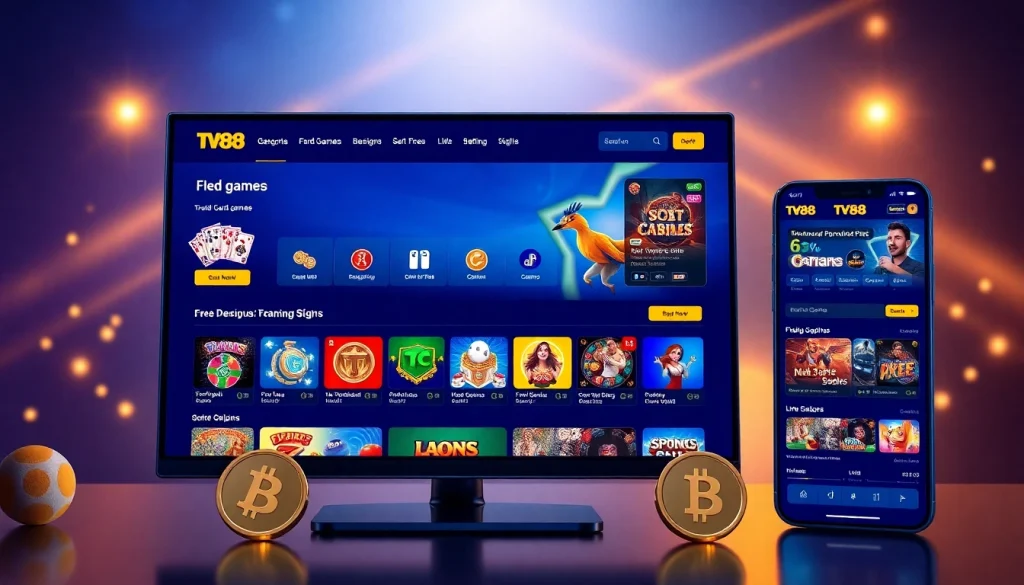 TV88 user-friendly online gaming interface showcasing diverse betting options and secure USDT transactions.