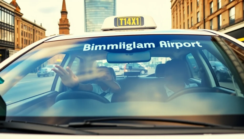 Book a taxi Nottingham to Birmingham Airport with professional service displayed.