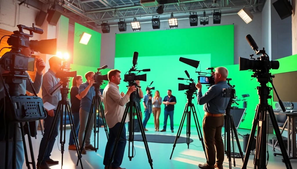 Capturing dynamic Video Production moments with a professional team in a modern studio.