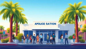 Search results for Anaheim inmate search outside the Anaheim police station.