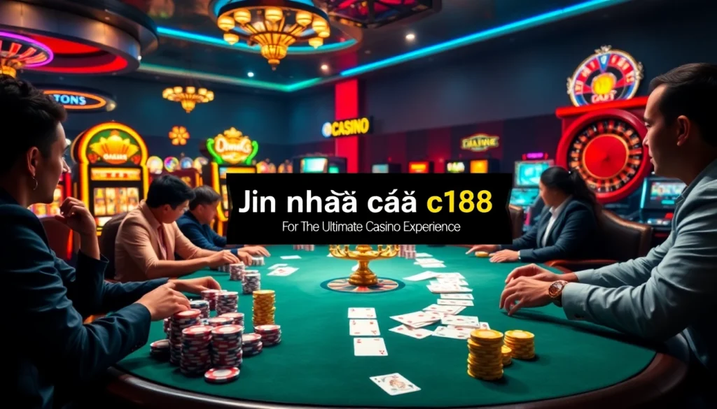 Experience high-stakes excitement at nhà cái c168 with vibrant poker tables and dazzling slot machines.
