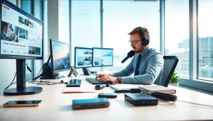 Enhancing engagement with regionalmedianews.com through a focused journalist at a digital workspace.