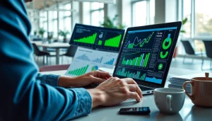 Analyze TikTok smm panel metrics in a vibrant digital marketing workspace.