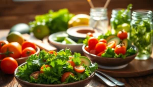 Healthy dishes from recipesalexarciab.com arranged on a rustic table, inviting and colorful.