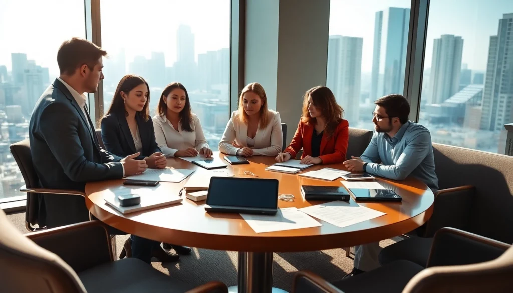 Collaborative meeting at https://www.ound-ound.com showcasing professionals engaged in discussion.