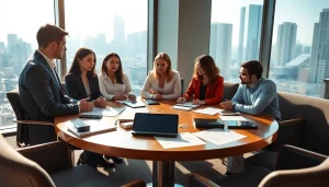 Collaborative meeting at https://www.ound-ound.com showcasing professionals engaged in discussion.