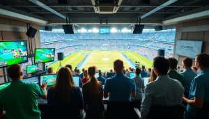 스포츠중계의 생생한 순간을 포착한 다채로운 방송실의 모습