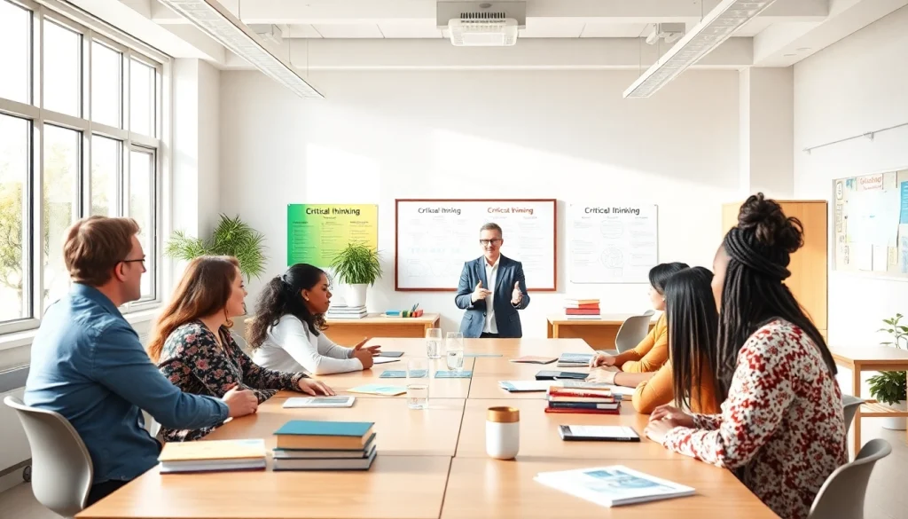 Engaging classroom scene illustrating the concept of Education with diverse students learning.