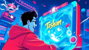 Experience the thrill of the Tashan game as a player enjoys exciting gameplay in a vibrant environment.
