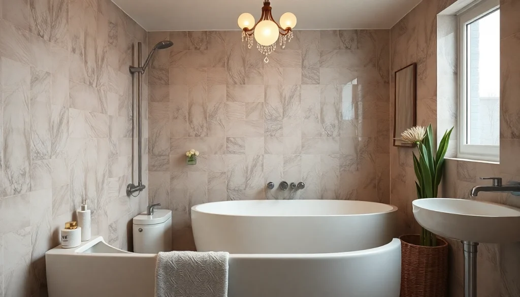 Процесс реставрации чугунной ванны с использованием акрилового покрытия в светлом интерьере.