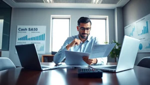 신용카드 현금화 전략을 분석하는 전문 금융 컨설턴트의 모습