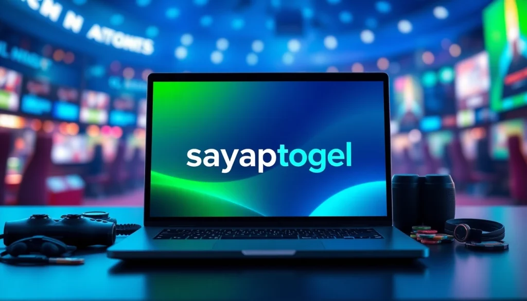 Taruhan online sayaptogel dengan antarmuka permainan dan aksesori modern yang menyenangkan.