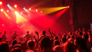 wadupnaija artists performing live, showcasing energy and excitement in a colorful concert atmosphere.