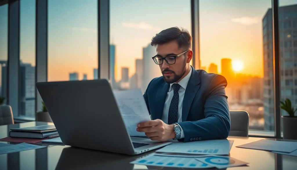 Engaging crypto fractional CFO analyzing financial data to enhance client strategies.