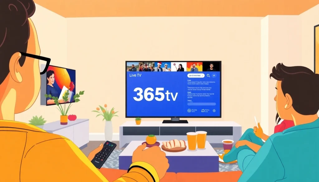 365tv의 다양한 프로그램을 즐기는 사용자 모습