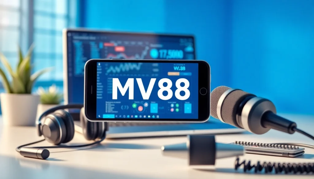 MV88 app interface on smartphone highlighting secure transactions and user-friendly design.