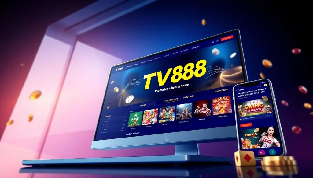 TV88 homepage showcasing a modern betting interface with vibrant colors and user-friendly design.