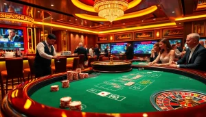 Experience high-stakes gaming at the s8 blackjack table with vibrant casino elements.