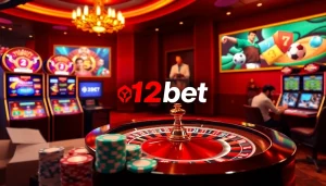 Players enjoying thrilling games at 12bet's online casino interface with roulette and slots.