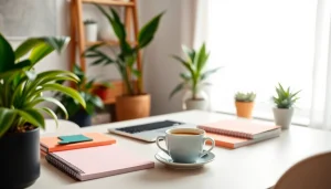 Engaging workspace showcasing lifestyle blogging and parenting tips at https://giveaways4mom.com