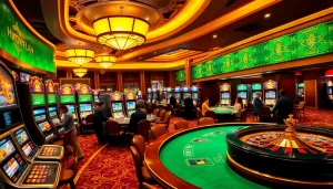 Experience the excitement of 33win 2 with players enjoying table games and vibrant slot machines.