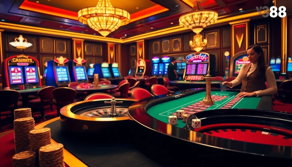 Experience the excitement at VN88 Casino with dynamic games and vibrant poker chips.