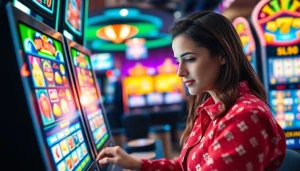 Permainan slot bet kecil dengan teknologi canggih dan pencahayaan cerah yang menggugah semangat pemain.