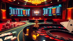 Experience thrilling gaming at Vua99 with vibrant casino tables and interactive betting interfaces.