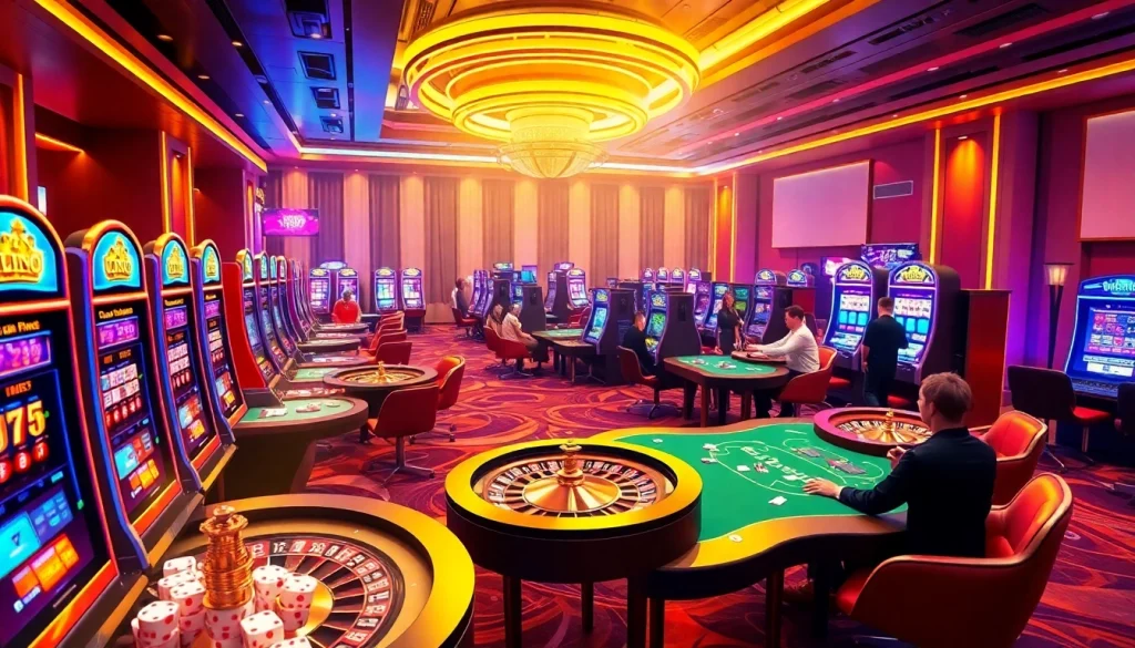 Players experience high-stakes excitement at Vua99 casino, engaging in strategic bets at sleek tables.